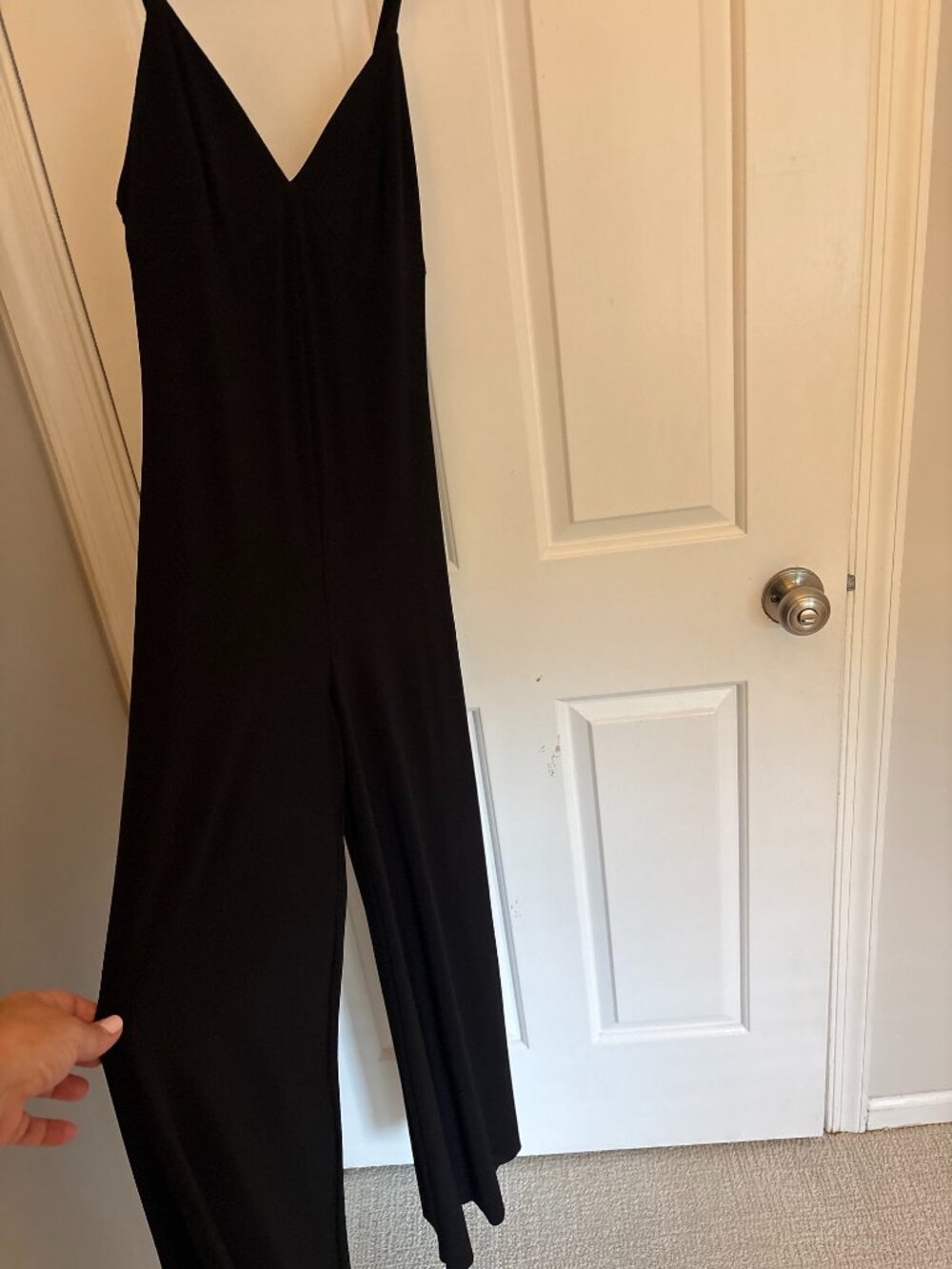 Norma Kamali Black Wide Leg Jumpsuit, size XS